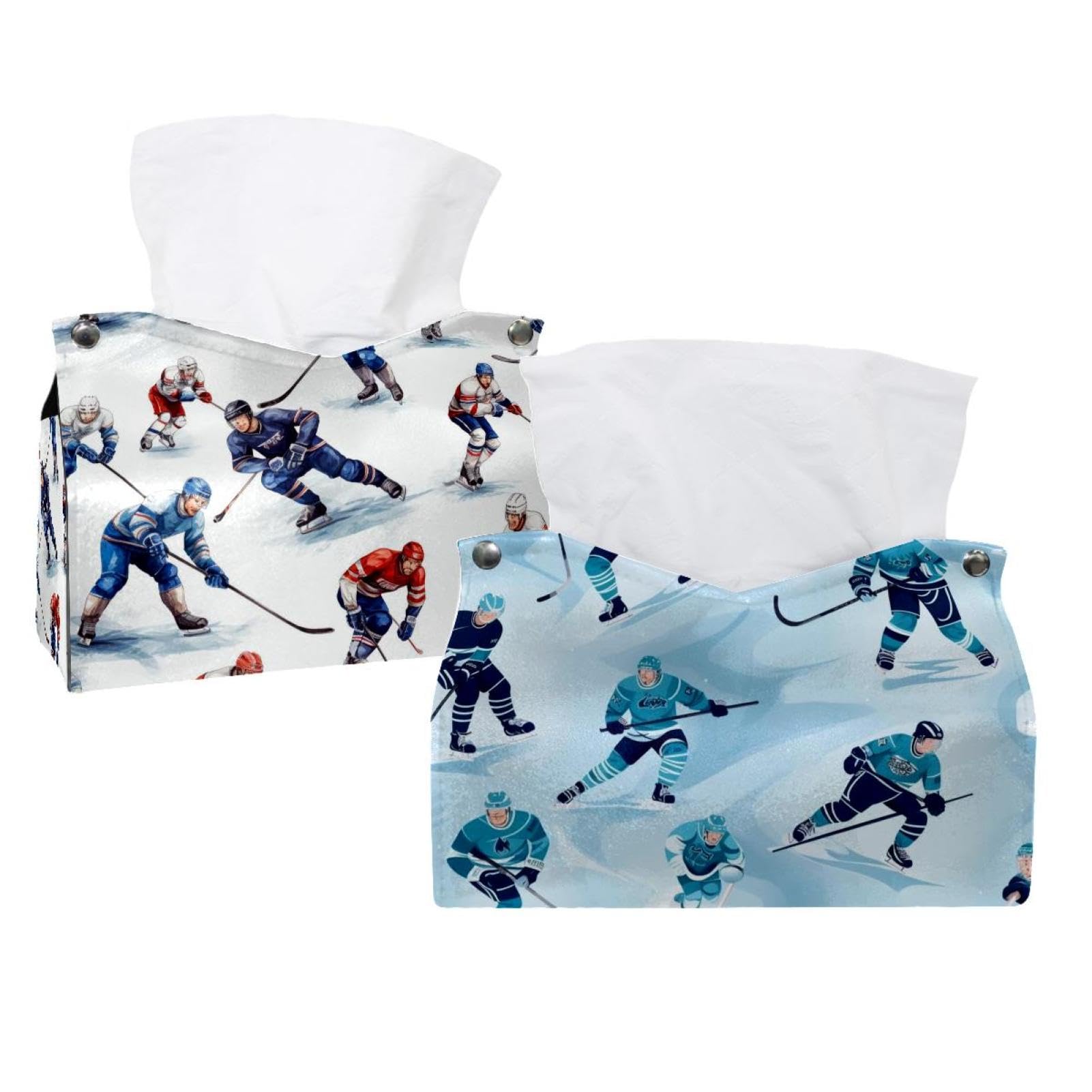 Boîte à mouchoirs hockey sur glace lot de 2 supports déco de table