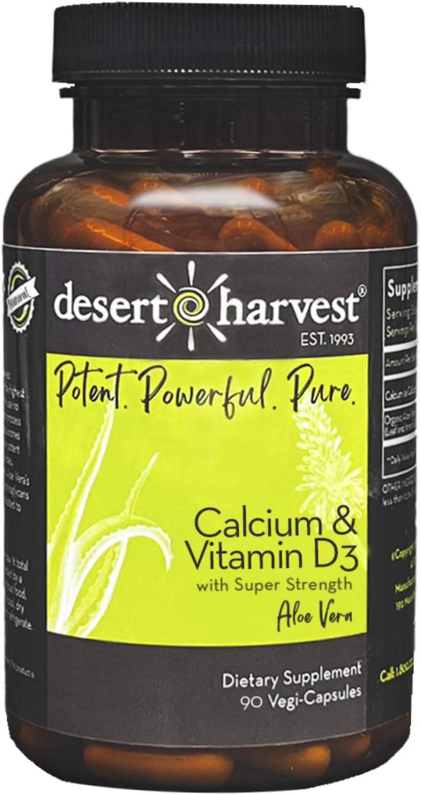 DESERT HARVEST CALCIUM CARBONATE 250 mg + VITAMIN D3 100 IU WITH ALOE VERA