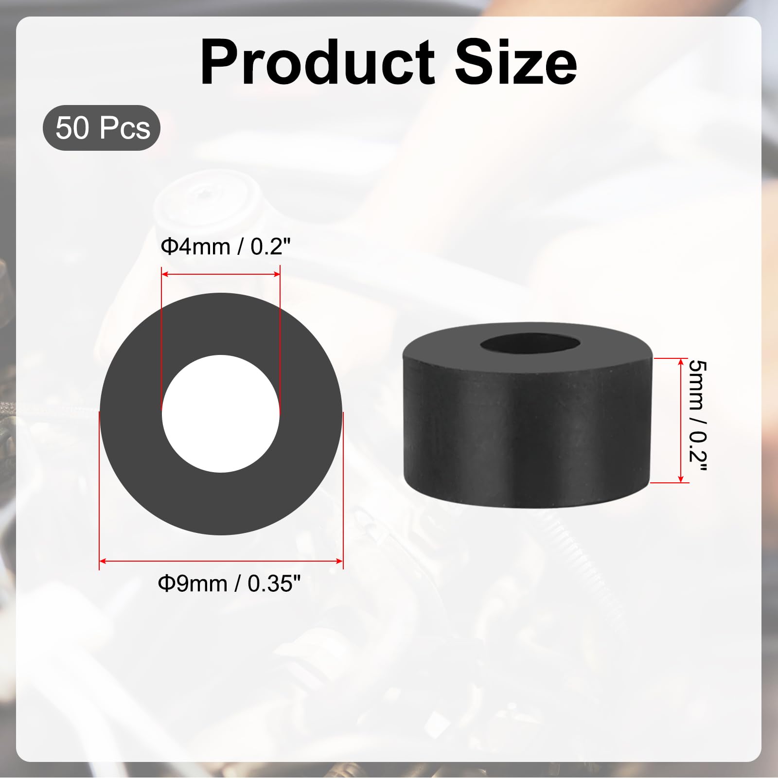 PATIKIL Multi Purpose Rubber Spacer - Image 2