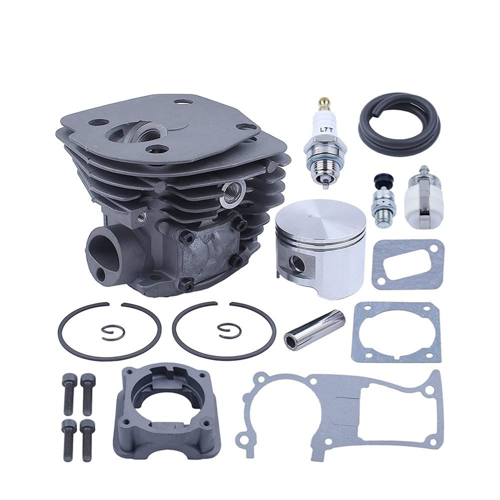 Junta de cárter Motor Cilindro 45 mm, Filtro línea Combustible, Adecuado para motosierras Gasolina 2 Tiempos 353, 351, 350 y 346XP
