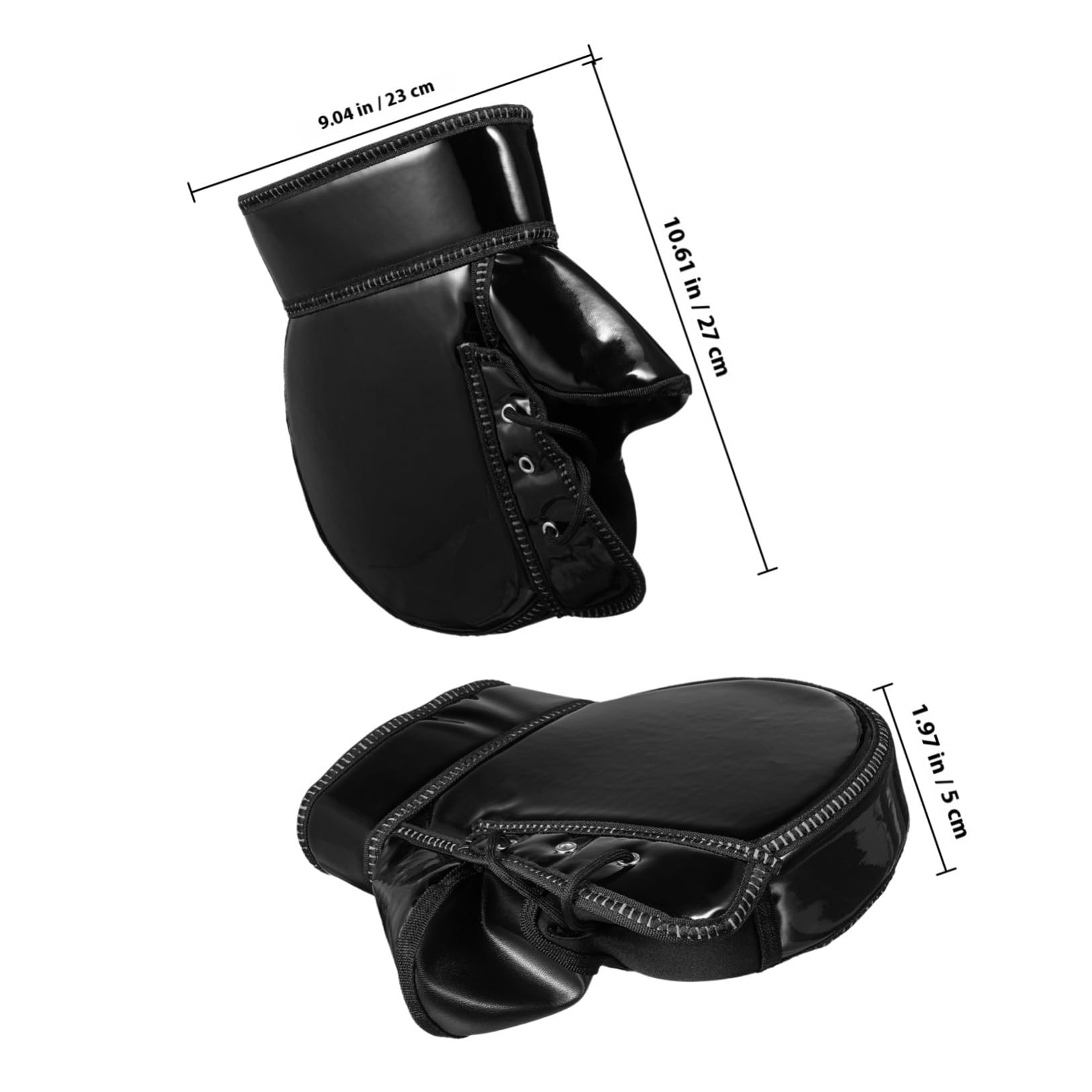 Manopole Moto Invernali 1 Paio Nero Pu Fibra Sintetica | Antivento, Calde e Isolate, Vestibilità, Facili da Pulire, per Rides in Inverno e Freddo