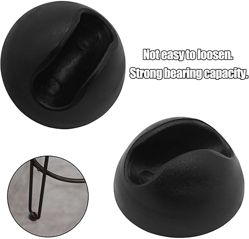 Miniatura 3 de 12 protectores de patas de horquilla para sillas de escritorio, patas de goma, protectores de suelo de ajuste apretado para varillas de metal de 38