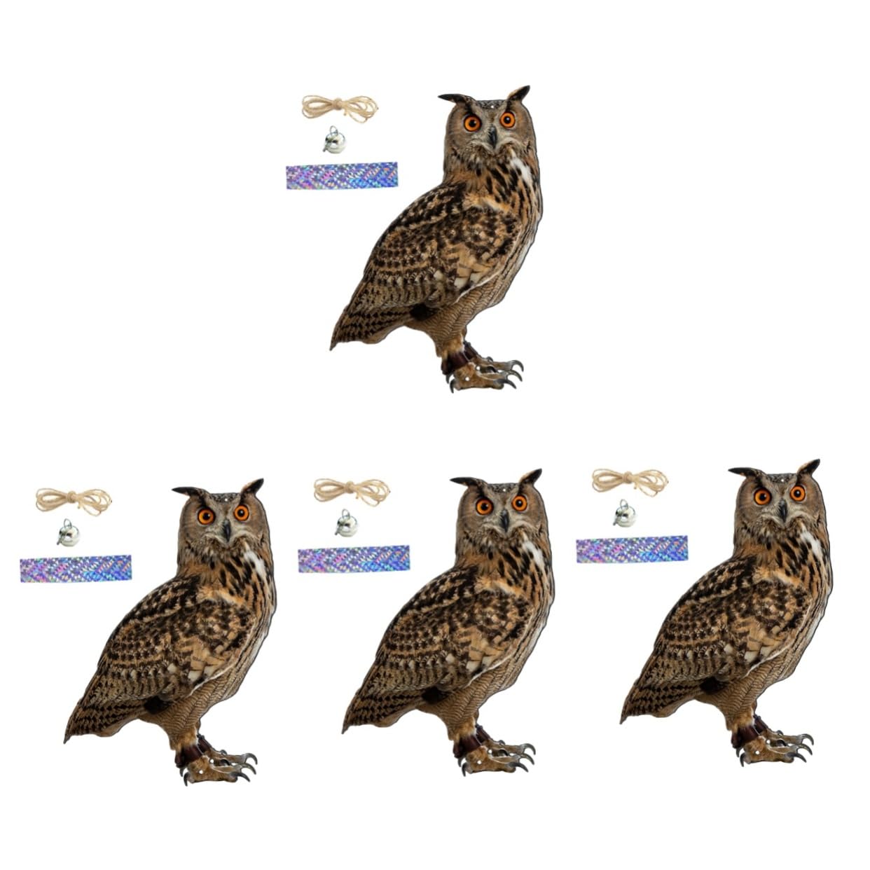 Effaroucheur rotatif hibou Toyvian pour jardin - Lot de 4