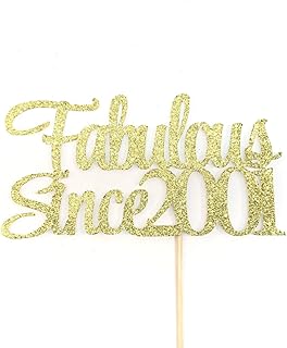 Atelier Elegance Fabulous Since 2001 Cake Topper, 20th Birthday Cake Topper, 20th Anniversary Topper