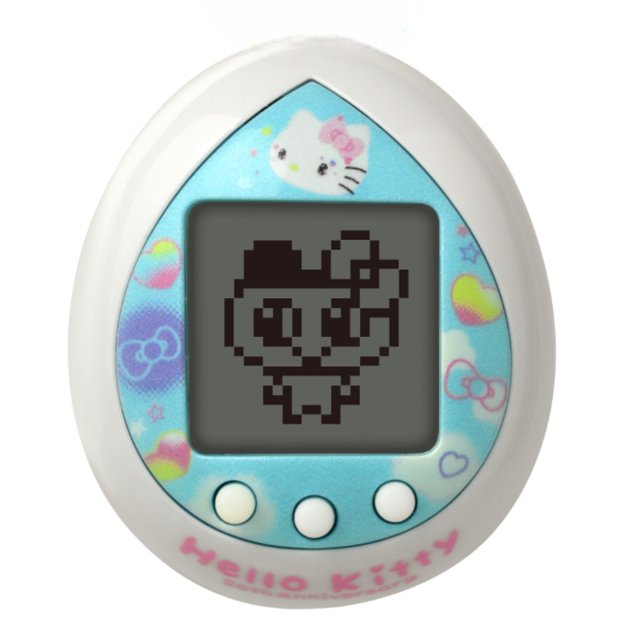 Nano Hello Kitty 50th Anniversary Blue Shell | 4cm Blue Hello Kitty Virtual Pet Handheld Games Machine | Raise An Electronic Cyber Pet With Hello Kitty's Help With This Sanrio Toy