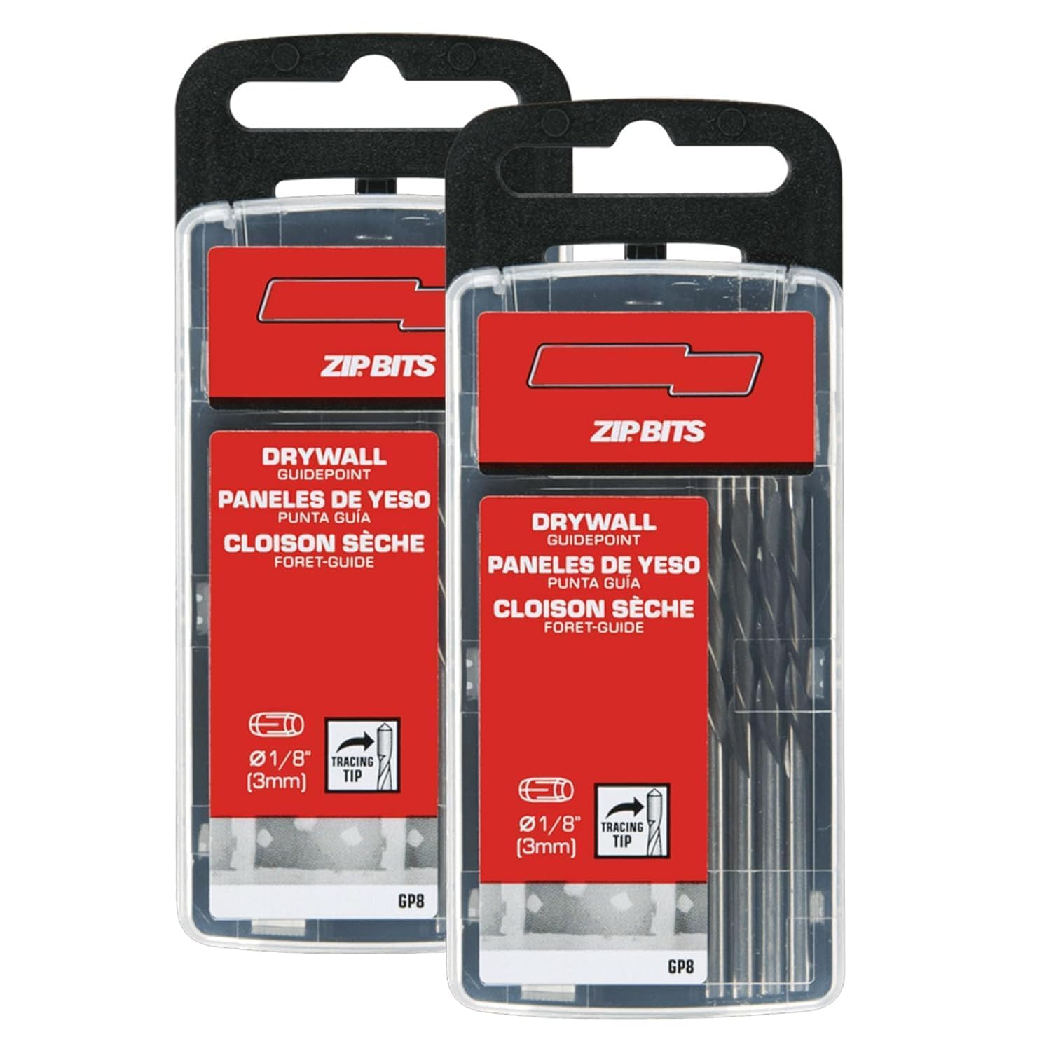 GP8 Cutting Drywall Tools,1/8 Inch Drywall Guidepoint Cutting Bits for RotoZip Spiral Saw (16 Pack), Drywall Router Bits for Roto Tool