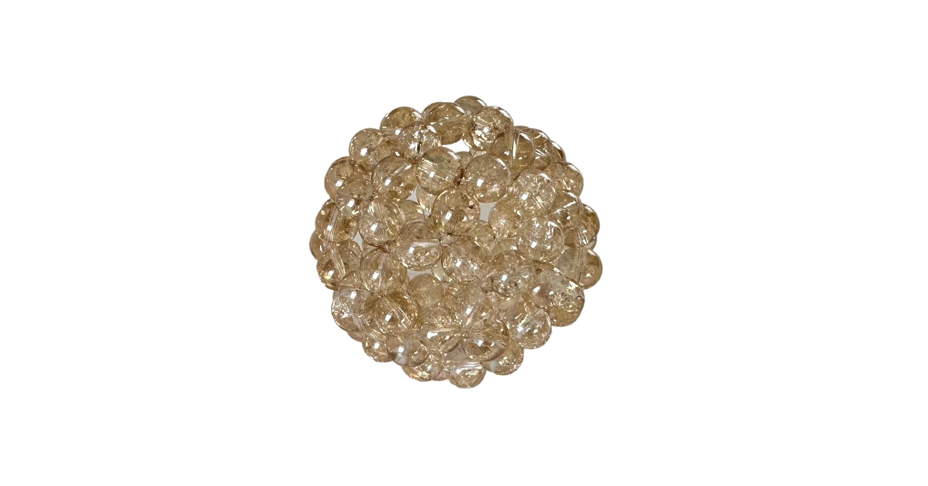 Amazon.co.jp: フラーレン クラック水晶シャンパンオーラ 6mm