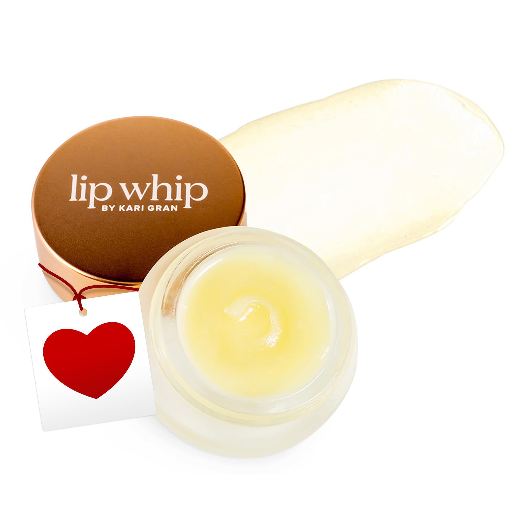 Kari Gran Lip Whip | Moisturizing Lip Balm with Organic Oils | Glossy Sheen + Peppermint | Rich Buttery Texture, Hydrates & Protects | Non-GMO, Organic Ingredients, Made in USA (Naked Peppermint)