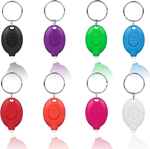 Miniatura 8 de 16 unids LED llavero linterna luz blanca mini llavero luz ultra brillante pequeña linterna, micro bolsillo llavero linterna LED para iluminación de