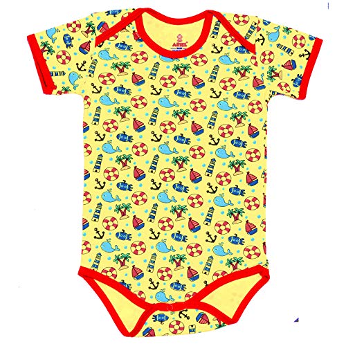 Image of Real Basics Baby Cotton Romper /Babysuit /Onesies /Jumpsuit /Playsuit for Boys and Girls /sleeveless /All Over Printed /Multicolor(0-24 Months) Pack of 3