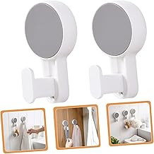 JIALTO 2 Pcs Self Adhesive Wall Mounted Towel Hanger Sticky Hook/Eco Friendly Self Adhesive Hooks/Strong Waterproof No Dril Plastic Wall Hook/Room Decor Bathroom Hooks