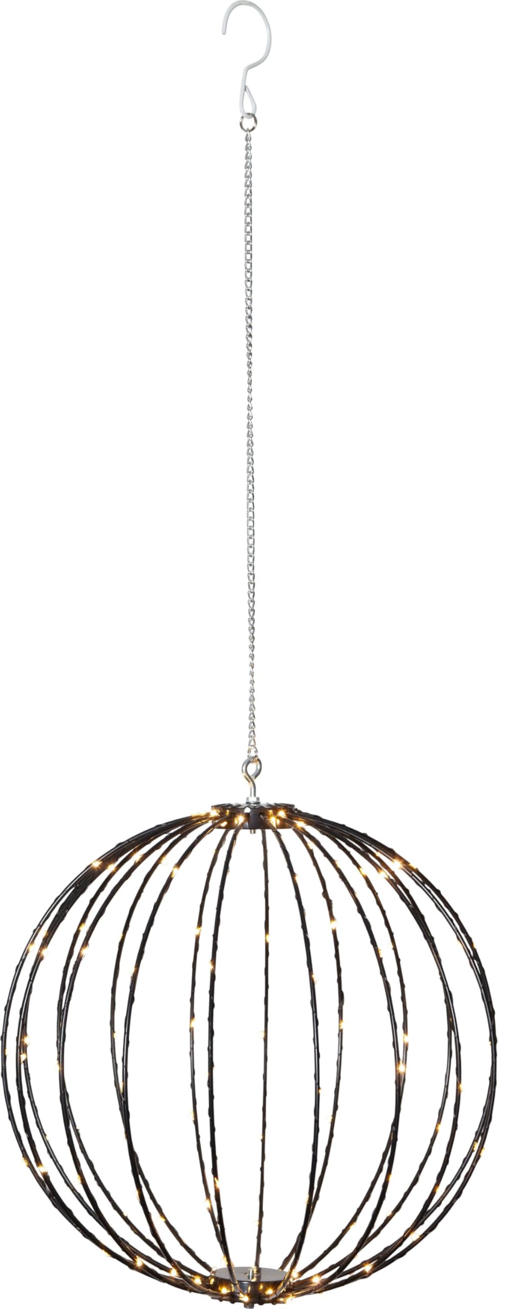 Star Trading 860-96 LED-3D-Kugel Mounty schwarz, ca. 40x40 cm, Kunststoff,126 warmwhite LED, 8 Funktionen,outdoor, Trafo, faltbar, Vierfarb-Karton