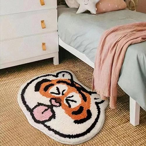 Tapete Com Estampa De Tigre Fofo, Tapete De Desenho Animado Para área De Tigre, Decoração De Pelúcia