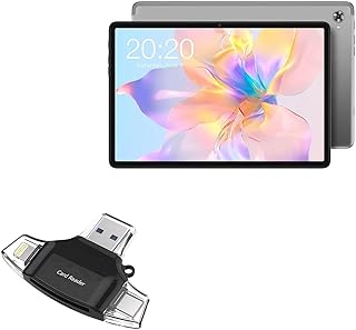BoxWave Smart Gadget Compatible with Teclast P40HD - AllReader SD Card Reader, microSD Card Reader SD Compact USB - Jet Black