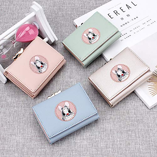 JIUFENG Women's RFID Blocking Short Wallet Multi Purpose Purses Animal Embroidered Billfold Credit Card Holder Coin Pouches3
