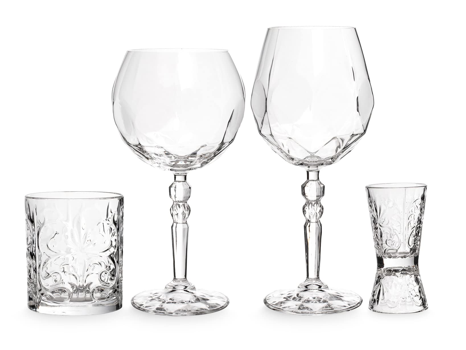 RCR Set Cocktail 4 Pezzi in Eco Cristal Glass Trasparente