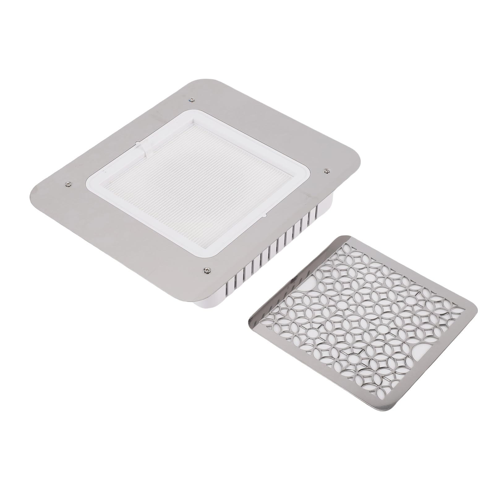 ZJchao Potente Colector de Polvo de Uñas de 80 W, 3500 RPM, Aspirador de Uñas de Escritorio Integrado, Extractor de Polvo Integrado sin Escobillas para Salones de Uñas y Uso Doméstico, (Enchufe de