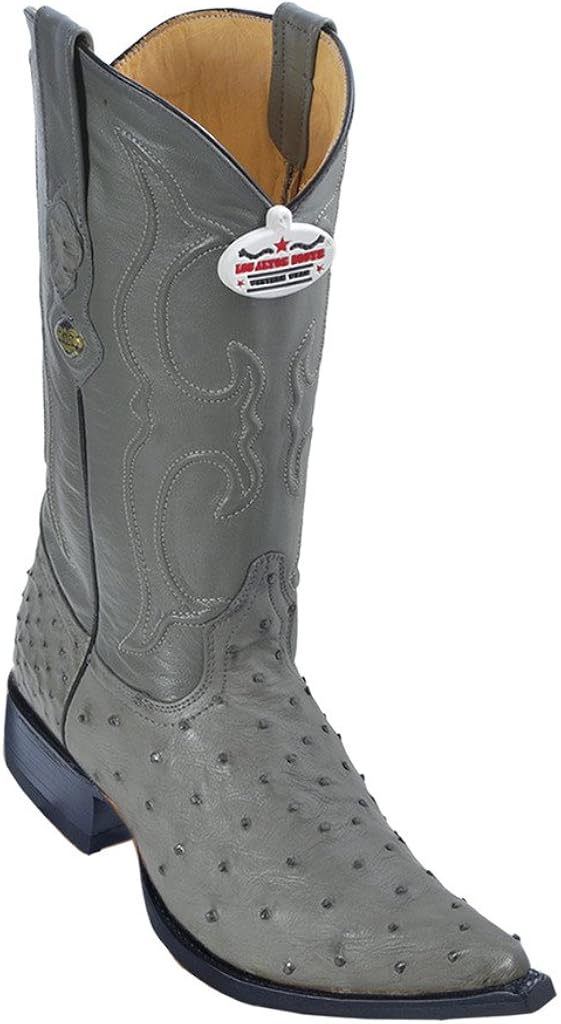 Amazon.com: Botas de piel de avestruz para hombre con suela negra, Gris,  7.5 ancho : Ropa, Zapatos y Joyería