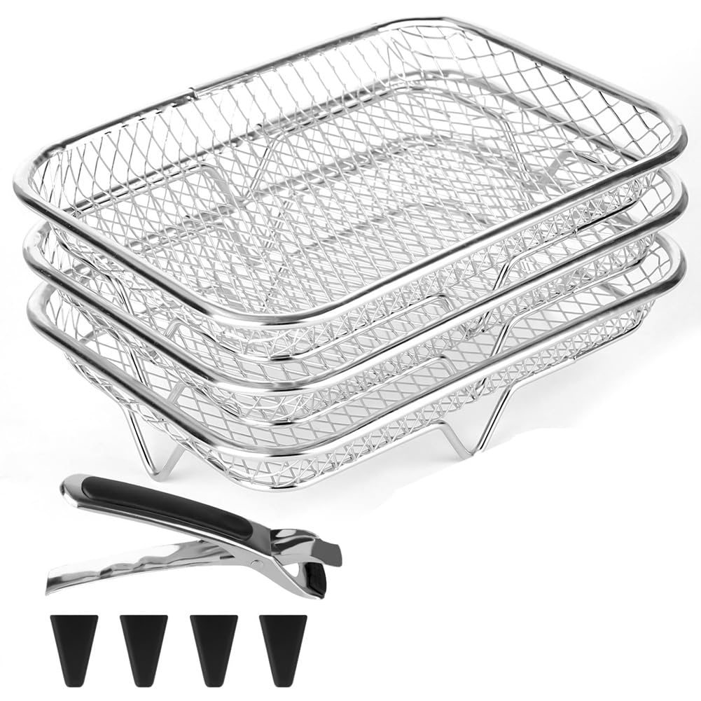 Étagère pour friteuse à air chaud rectangulaire idéale pour repas de famille