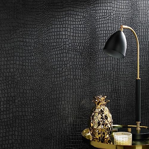 Graham & Brown 32-659 Superfresco Easy Crocodile Black Wallpaper (Paste The Wall Product) #TOP2