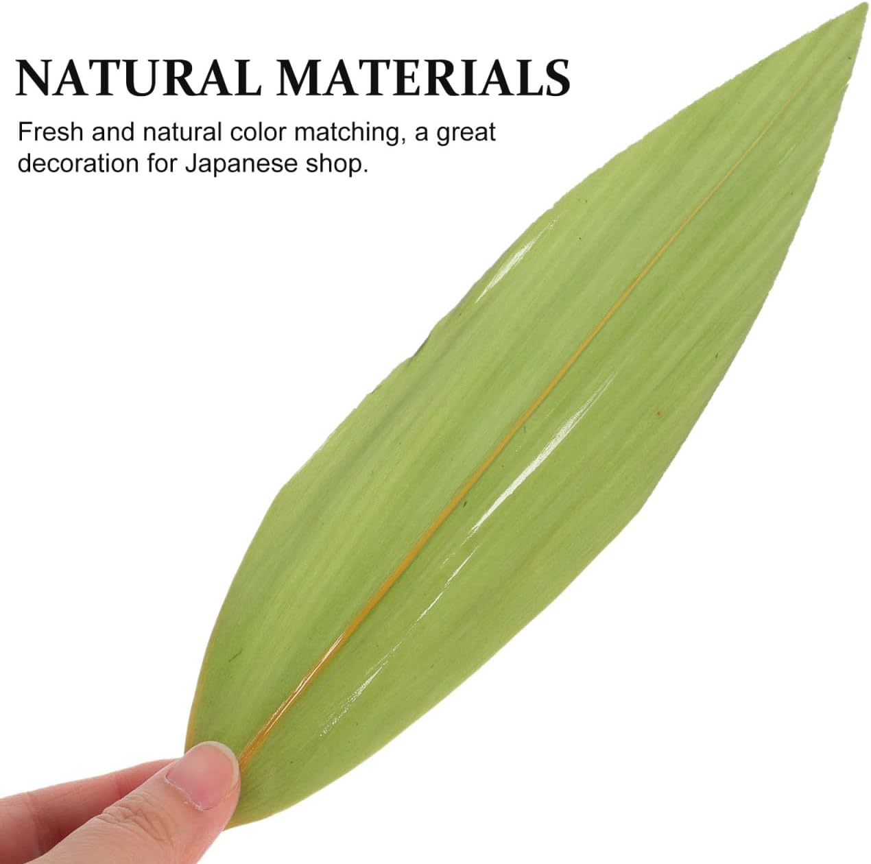 DOITOOL 100pcs Sushi Bamboo Leaf Fresh Banana Leaves for Cooking Zong zi Banana Leaf Substitutes Sushi Plates Decoration for Food Chinese Dinner (Pack of 2)