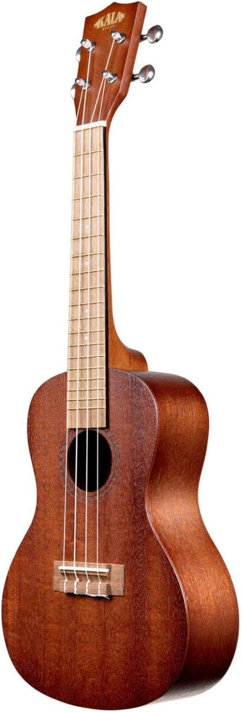 Kala Brand Music 15C Satin Mahogany Concert Ukulele Bundle with Bag, Tuner, Strap, and Strings (KA-15C-BNDL2006), Light Mahogany Stain