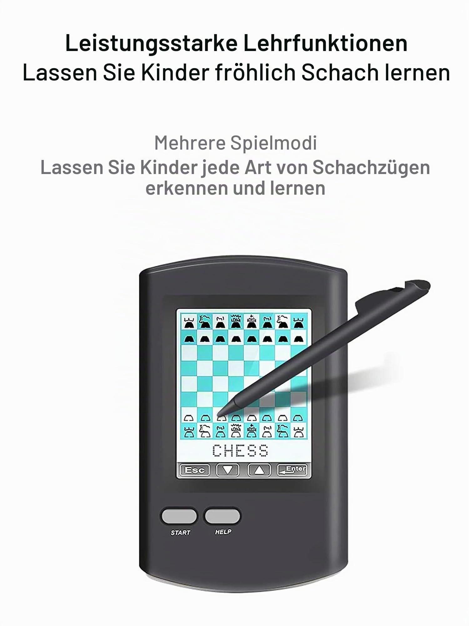 Touch-Steuerung Electronic Chess Board Intelligent, Schach Computer Luxus Hd Computerspiel FüR Einen Spieler, Elektronisches Schachspiel Mit Physischem Brett Tragbar FüR Kinder Erwachsene