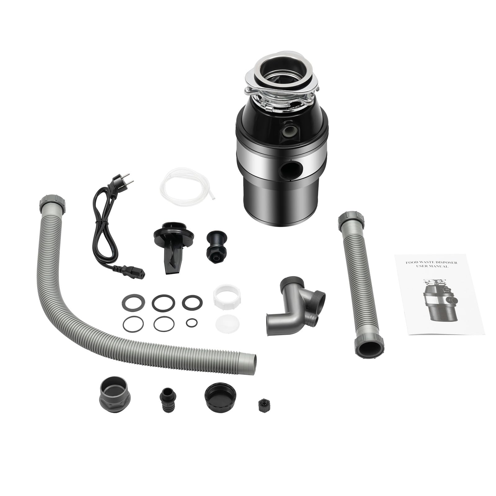 Trituradora de residuos de cocina de acero inoxidable, capacidad de 1 L, trituradora de residuos domésticos, trituradora de alimentos, 2600 RPM