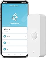 Vista 1 de Sensor de movimiento PIR inteligente: detector de movimiento WiFi con alertas de notificación de aplicaciones, sensor de contacto inalámbrico