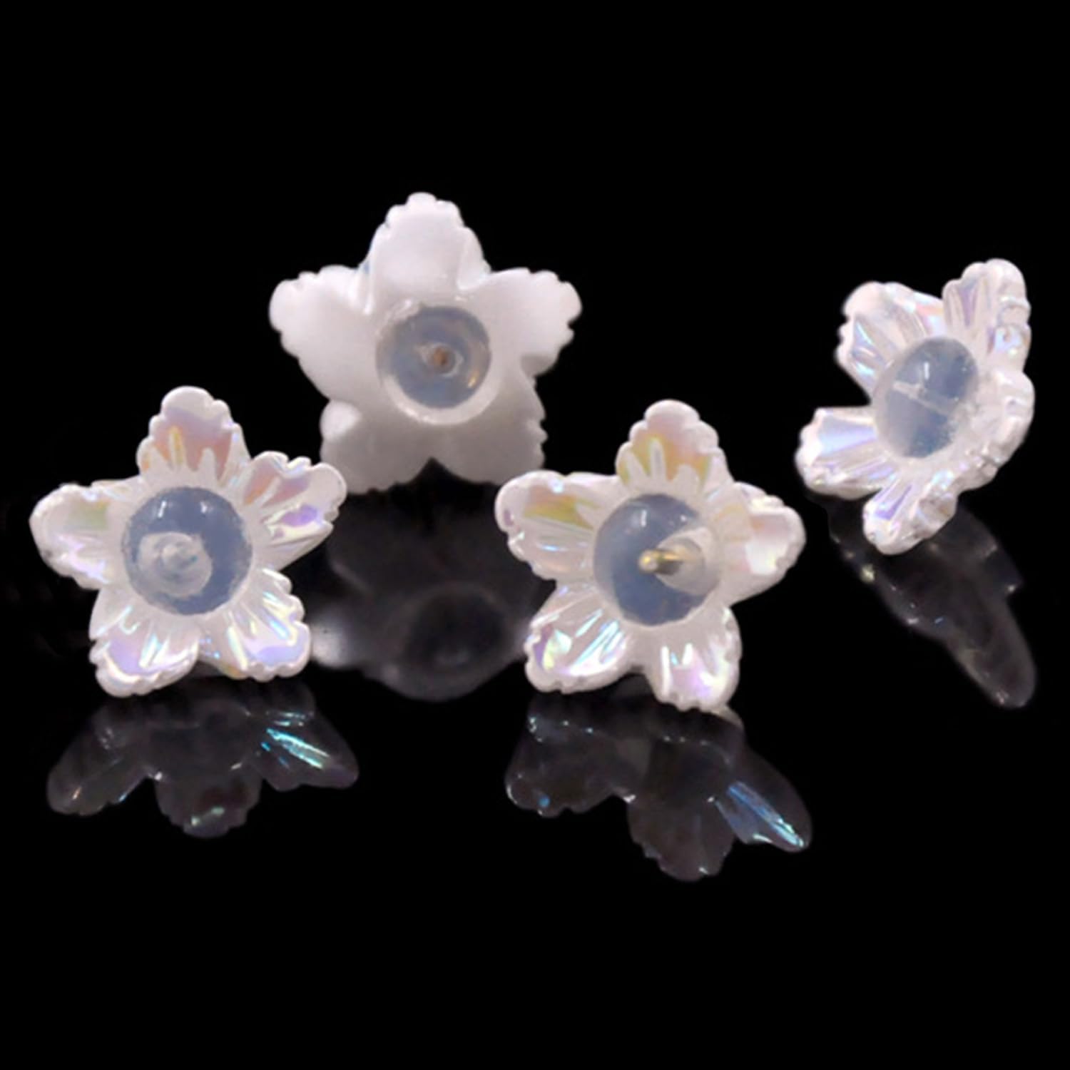 Earring Lifter Backs,Rubber Earring Backs for Droopy Ears 2PCS Flower Plastic Earring Support Backings for Heavy Earrings Comfortable Earring Backers for Studs