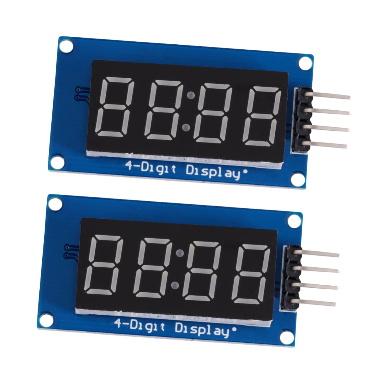 KONTONTY 2pcs Display Module 7 Segment Module 4 Seven Segment Display LED Display Digital Tube Clock 4- Tube LED Module Optoelectronic Displays Resin