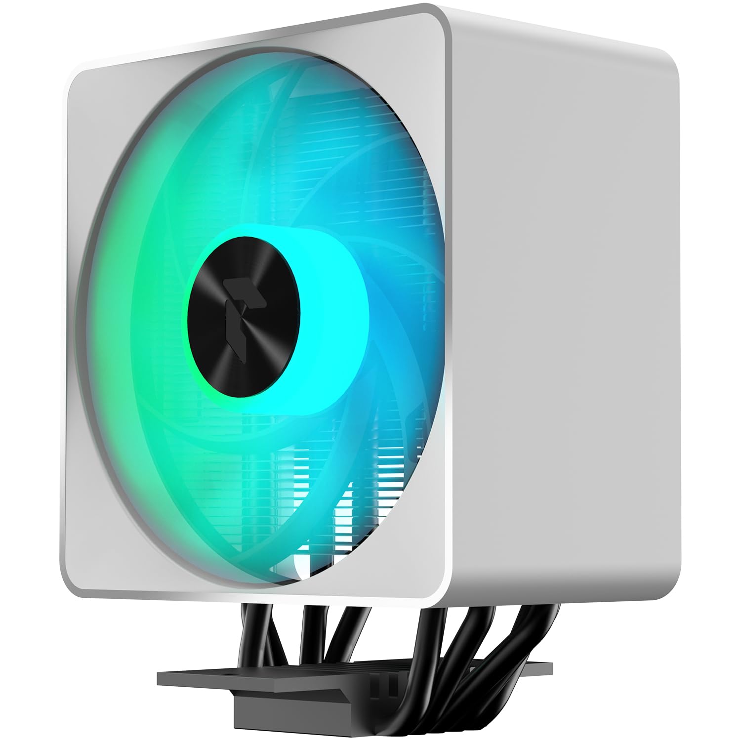AP1-V White Tower ARGB CPU Air Cooler, 5 Heat Pipes, Aluminum Frame, PWM Hydro Bearing Fan, High Air Flow, 165mm (H), Intel LGA 1700/1200, AMD Ryzen AM5/AM4