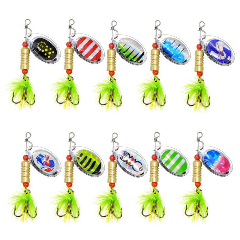 BOINN Lure Fake Bait Tied Wool Three Hooks Metal Sequins Composite Sequins Multi-Pattern Copper Weight