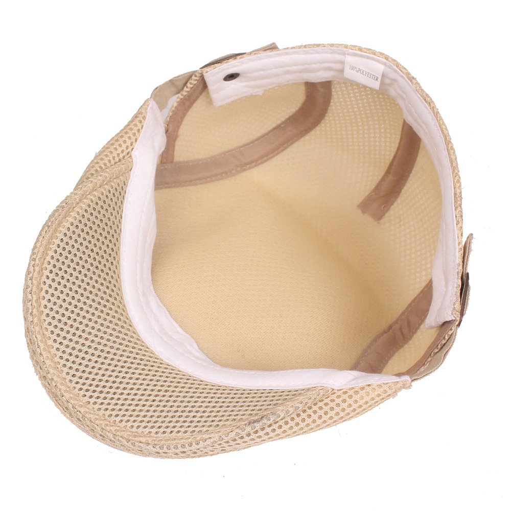 YAMEE Berretto Piatto da Uomo Estivi in Rete,Cappello Flat cap Newsboy Vintage,Berretto da Strillone Estivo Traspirante,Coppola Uomo Estiva (Circonferenza della Testa: 56-60 cm)