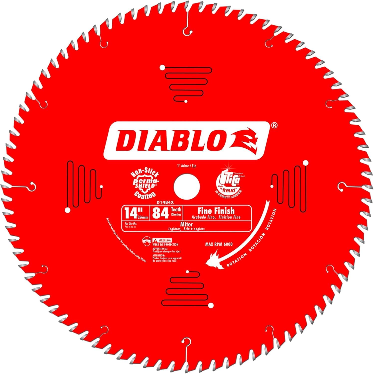 Diablo D1484X 14" x 84 Tooth ATB Miter Wood Saw Blade 2-Pack
