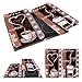 Wenko 2521492500 Universal Cover Plates Coffee Flavour - Set of 2, for All Types of cookers, Tempered Glass, 30 x 1.8-5.5 x 52 cm, Multicoloured