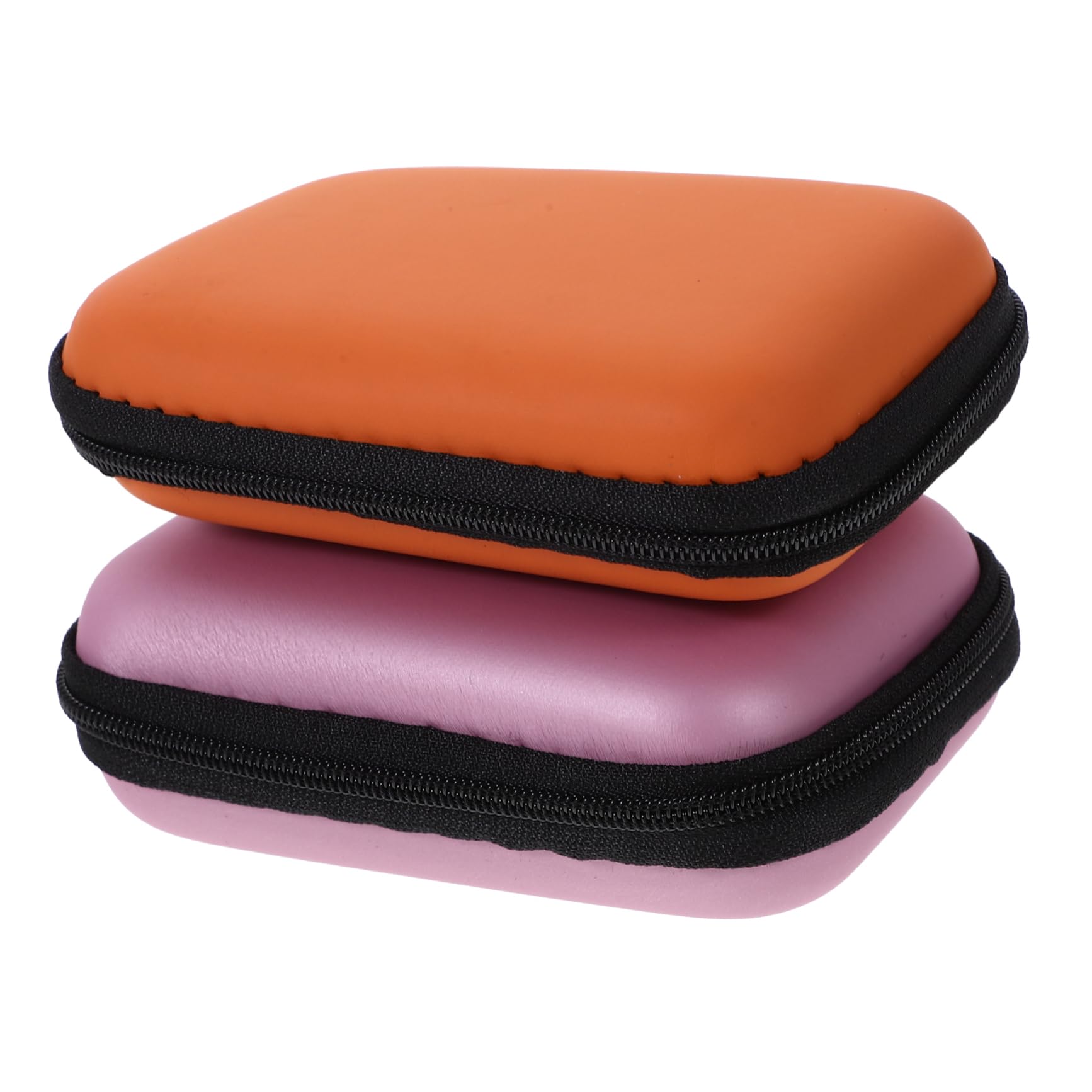 KONTONTY 2pcs Hard Drive Storage Box Electronics Carry Bag Hard Drive Case Enclosure Portable Carrying Case Travel Organizer