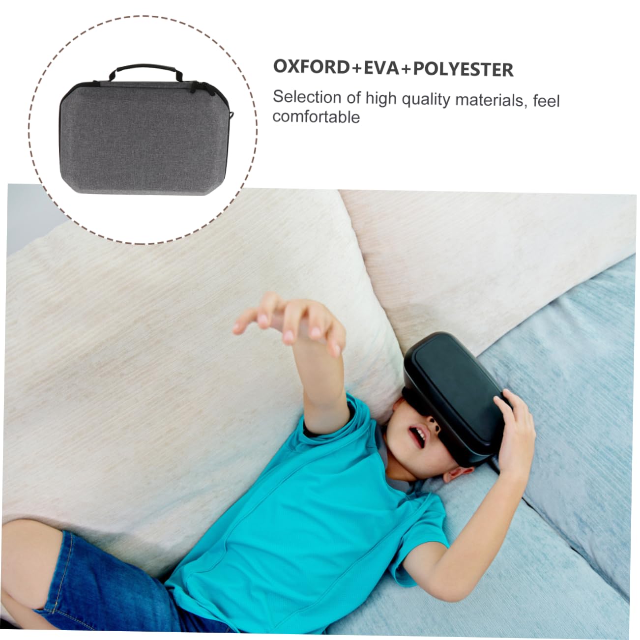 DOITOOL Estuche de Almacenamiento para Gafas de Realidad Virtual Estuche de Eva para 2 Solución de Almacenamiento