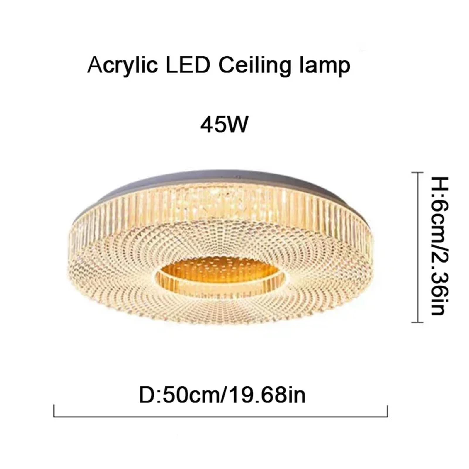 Plafoniera Circolare Moderna in Acrilico per Camera da Letto, Soggiorno, Balcone, corridoio, apparecchio di Illuminazione a LED Rotondo di Lusso, Spazio
