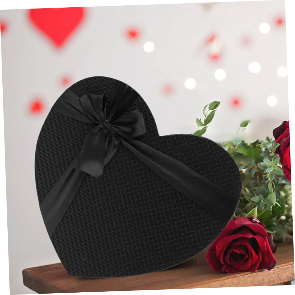 DECOMELODY 2stücke Herzförmige Geschenkboxen Für Blumenarrangements Kreative Verpackung Für Valentinstag Schwarze Geschenkverpackung Für Süßigkeiten Und Schmuck Für Hochzeiten Und