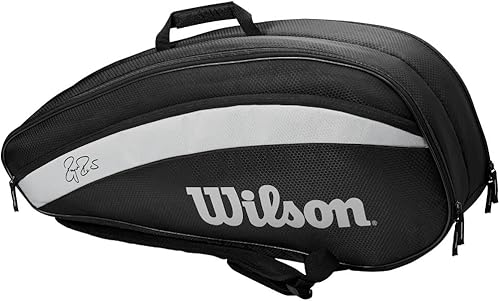 Miniatura 5 de WILSON Mochila, Negro/Blanco, Capacidad para hasta 2 Raquetas