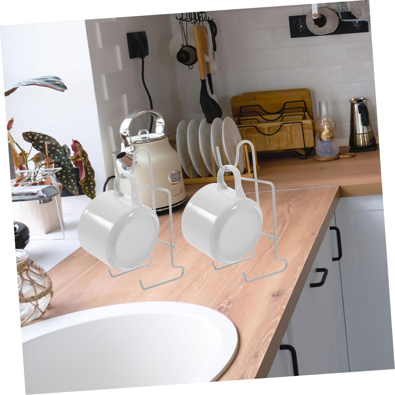 Arbre à Tasses En Métal Lot De 2 - Organisateur De Comptoir Pour Tasses, Tasses à Thé, Accessoire De Bar, Cuisine, Salon - 11