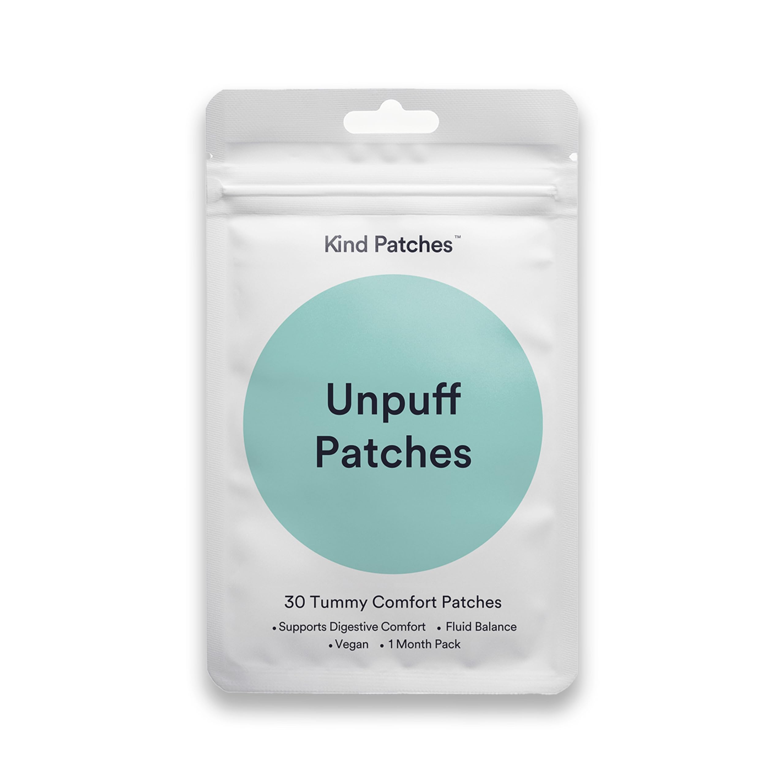 Kind Patches | Unpuff Patches | Detox Vitamin Patch with Dandelion & Ginger | Natural Herbal Supplement for Bloating, Water Retention & Digestive Support | 30 Vegan Patches