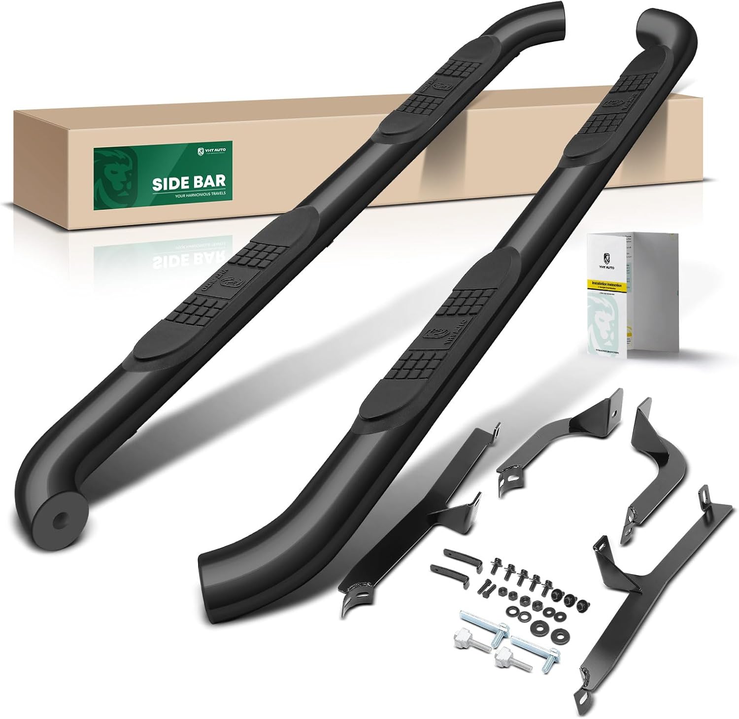 YHTAUTO 3" Round Side Steps for Toyota Highlander (2008–2019)