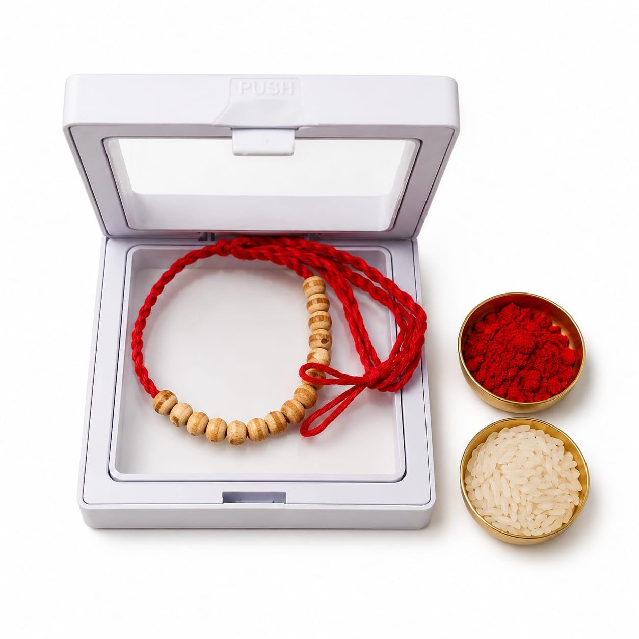 Sandalwood Chandan Rakhi for Brother Raksha Bandhan Raksha Sutra Bhai Traditional Designer simple without diamond non bina without stone-image-26