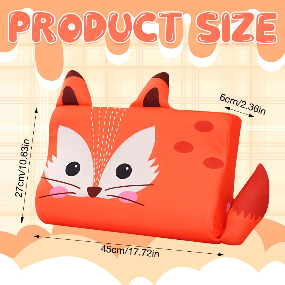 Almohada Infantil, 45 X 27 cm Almohada Bebe con Patrón de Zorro Adorable, Ergonómica Almohada para Bebe, Suave y Transpirable Almohada Niños para El Dormitorio de Los Niños
