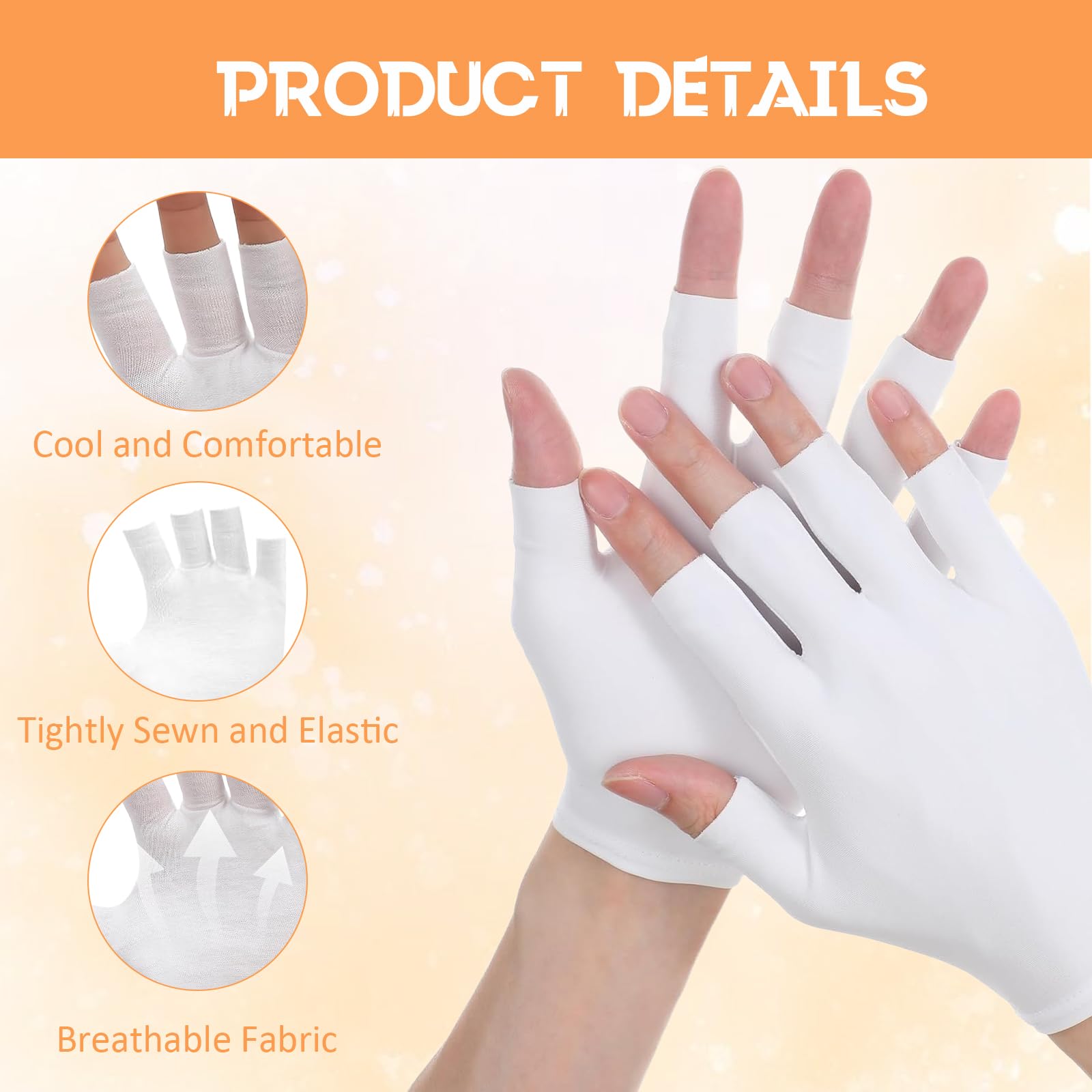 15 paia di guanti in cotone dermatologico bianco Eczema,Il suo design senza dita lo rende per la cura della bellezza,spa per le mani e trattamenti con eczema,neurodermatite