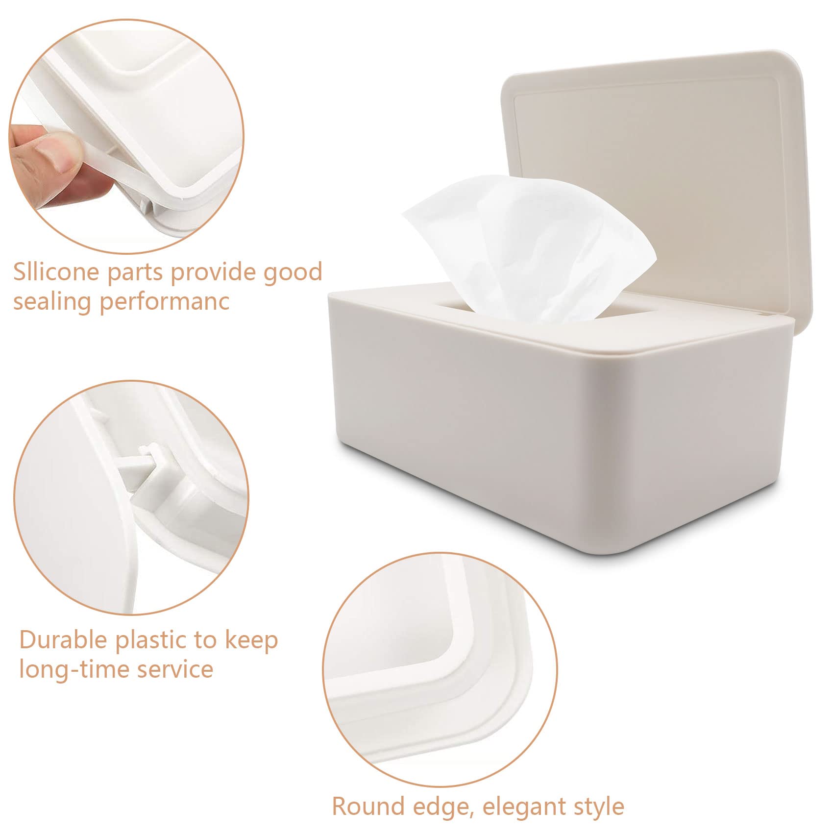 Aohcae Dispensador Toallitas Bebe, Caja Toallitas Humedas Caja Toallitas Bebe Portatoallitas Niño Baby Wipes Dispenser se Puede Usar para Almacenar Toallitas Húmedas Toallas de Papel Máscaras Juguetes