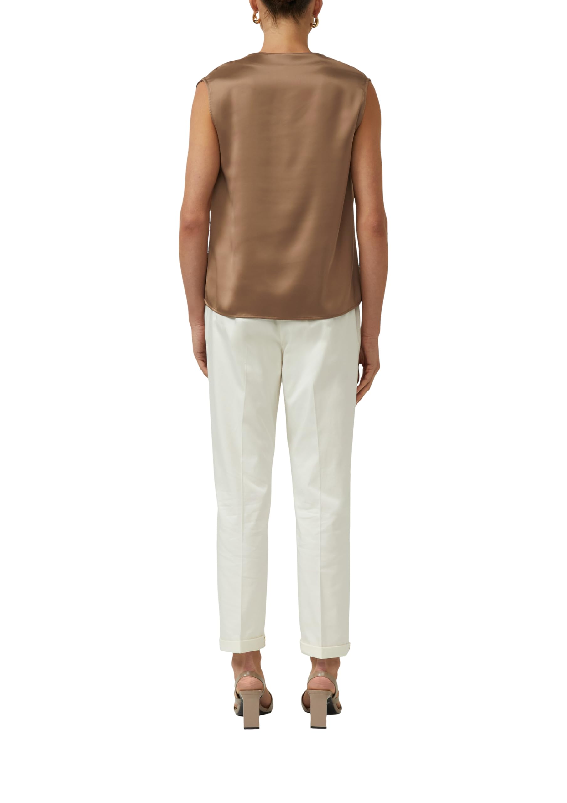s.Oliver Satin-Top mit Wasserfall-Ausschnitt