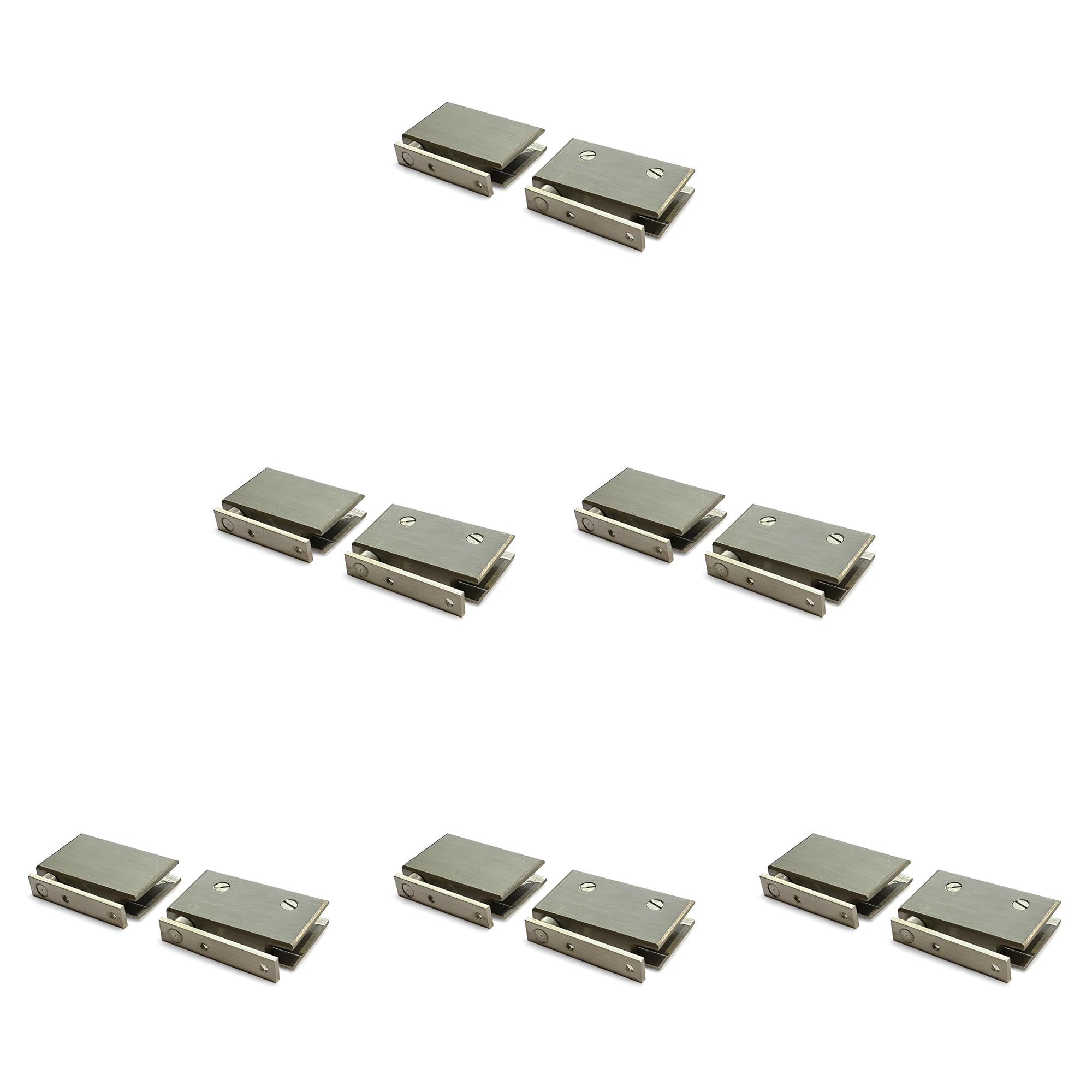 Moksh Plus Brass Heavy Pivot 2.1/2" x 1.1/2" x 8mm / Patti Pivot Hinges/Glass Door Hinges/S.S. Finish (Pair of 6 (12 Pcs.)) (B0D1QGB3SL) Amazon Price History, Amazon Price Tracker